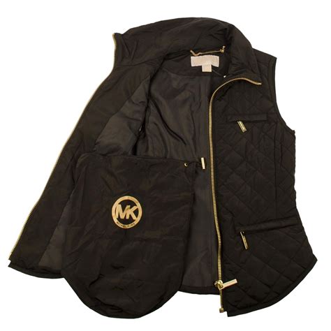 michael kors quilted nylon vest|Michael Kors black puffer vest.